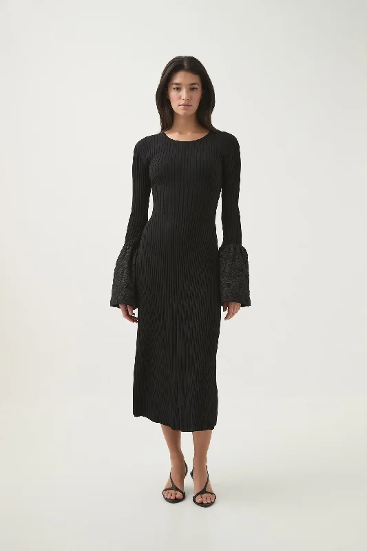 Flute Knit Midi Dress