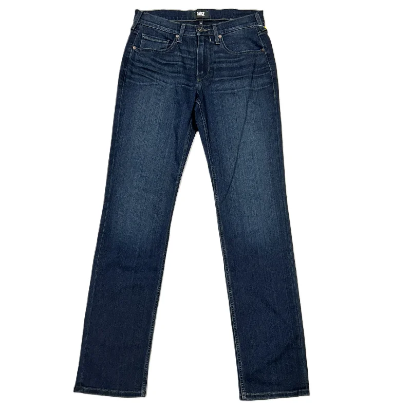 Jeans Straight By Paige In Blue Denim, Size: 10